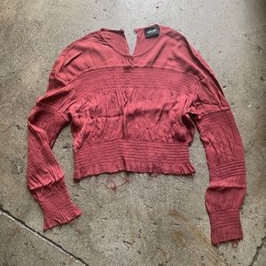 Rachel Comey rouched cropped long sleeve top